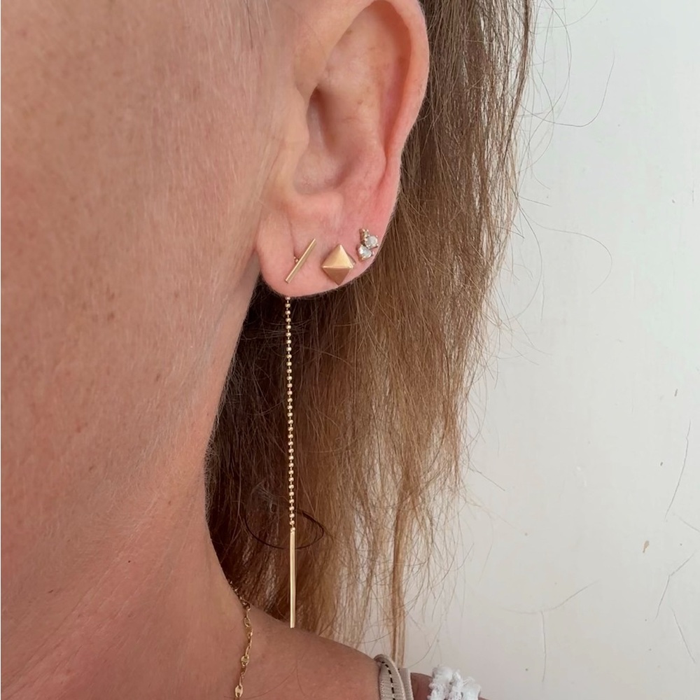 Celebrity Stylist Custom Minimalist Threader Earring Bar | Fine Jewelry